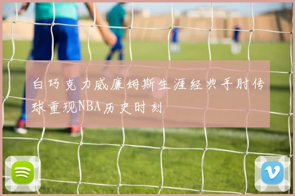 白巧克力威廉姆斯生涯经典手肘传球重现NBA历史时刻